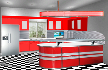 Individuelle Planung einer Fifty Boxx Dinerküche